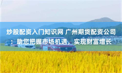 炒股配资入门知识网 广州期货配资公司：助您把握市场机遇，实现财富增长